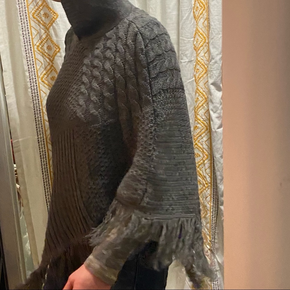 Like new gray hooded shawl by Carolyn Taylor